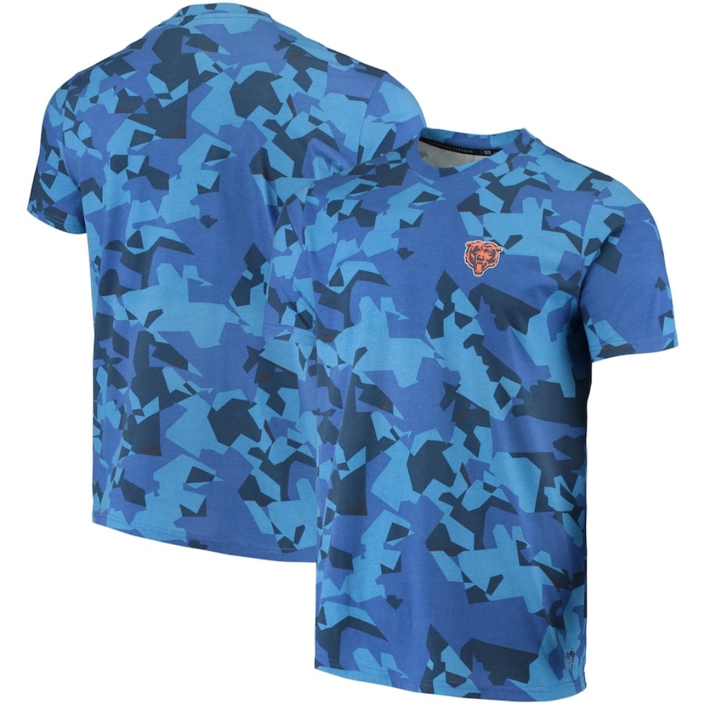 Chicago Bears MSX by Michael Strahan Camo Printed T-Shirt - Royal (M)